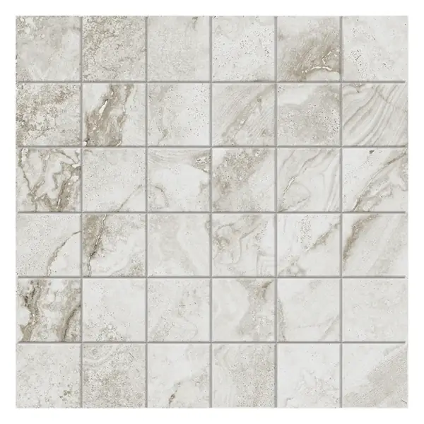 Travertino Blanco 2 × 2 in. porcelain mosaic sheet
