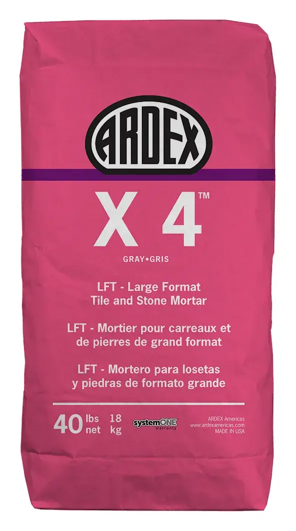 ARDEX X 4 large format tile and stone mortar, 40 lb bag (gray)