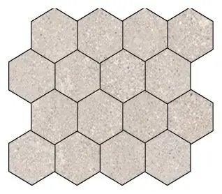 Mont Blanc Beige 3 in. hexagon porcelain mosaic sheet