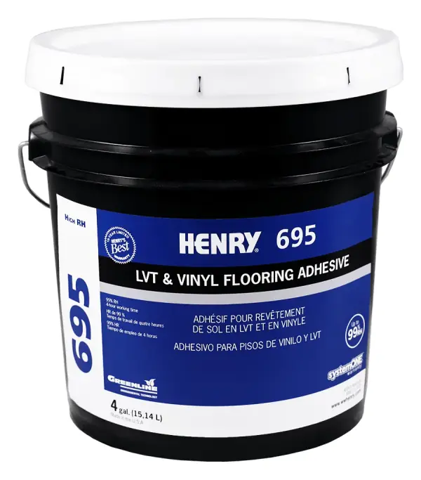 HENRY 695 LVT and vinyl flooring adhesive, 4 gal pail