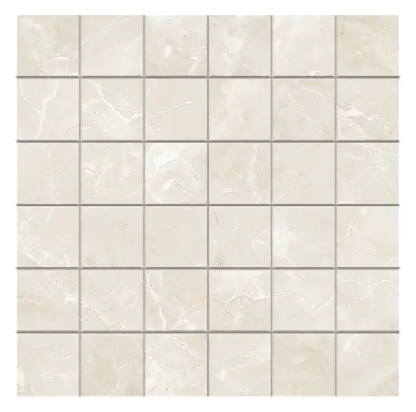 Luna Sand 2 × 2 in. ceramic mosaic sheet