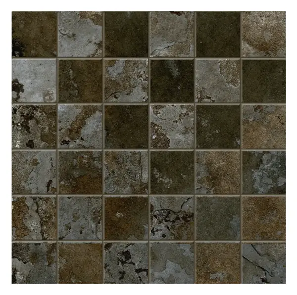 Hekla Slate 2 × 2 in. porcelain mosaic sheet