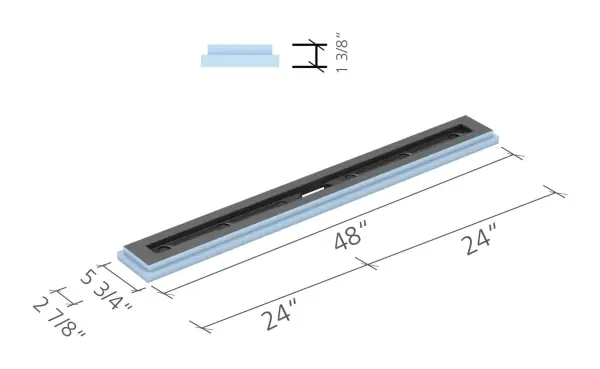 wedi Fundo Riolito Neo line drain module 48 in.