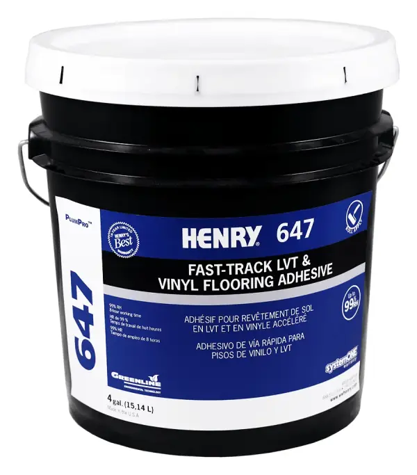 HENRY 647 PlumPro roll-apply vinyl flooring adhesive pail