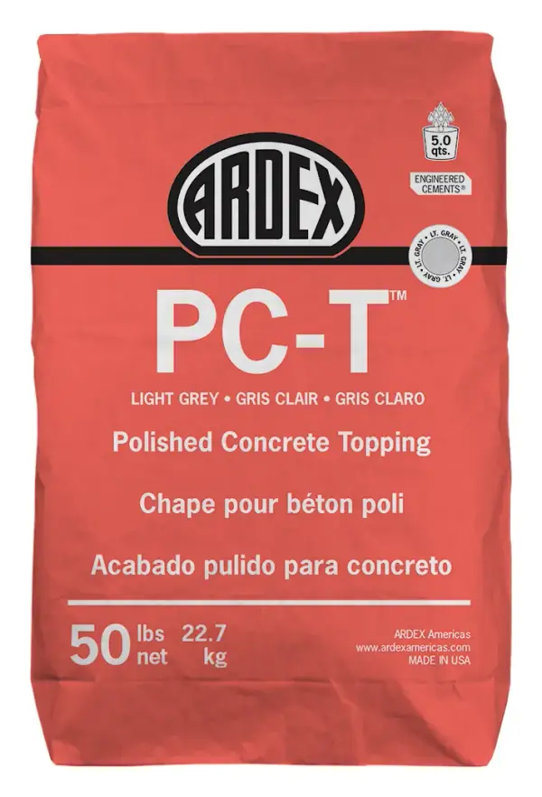 ARDEX PC-T polished concrete topping, light gray, 50 lb bag
