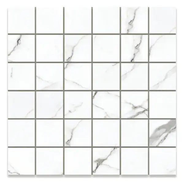 Preeminent II White matte 2 × 2 in. porcelain mosaic