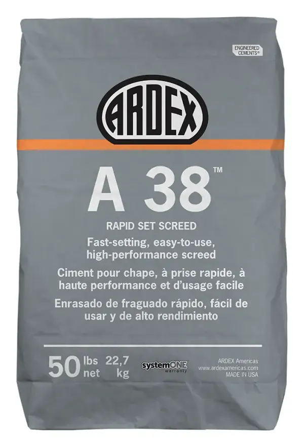 ARDEX A 38 rapid-set screed binder, 50 lb bag