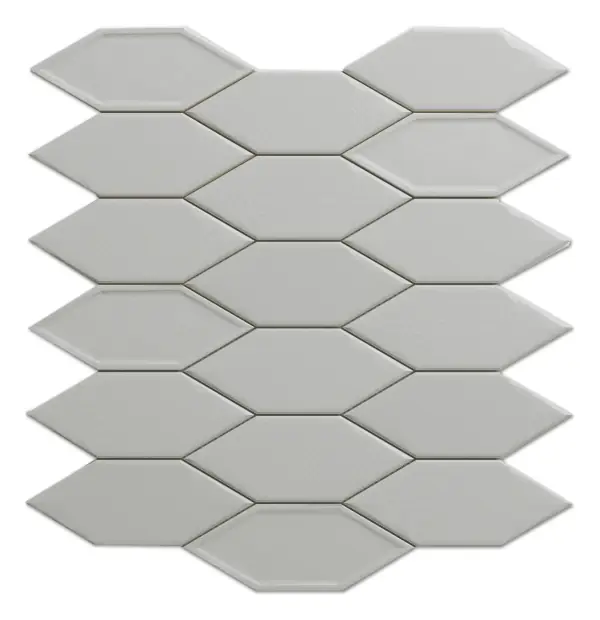 Texture picket mosaic Albar glossy sheet