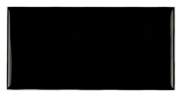 Union Square Black 3 × 6 in. ceramic subway tile (glossy)