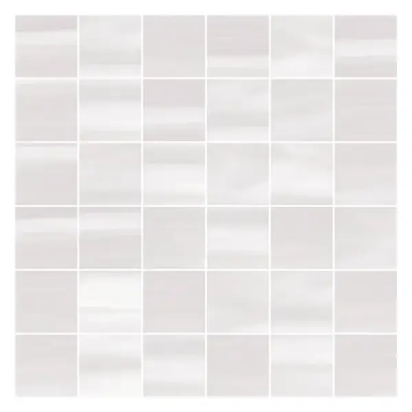 Winter Stone Ice White matte 2 × 2 in. porcelain mosaic sheet