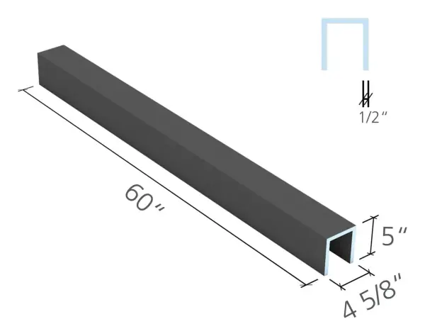 wedi shower curb cap 60 in. for 2×4 curbs