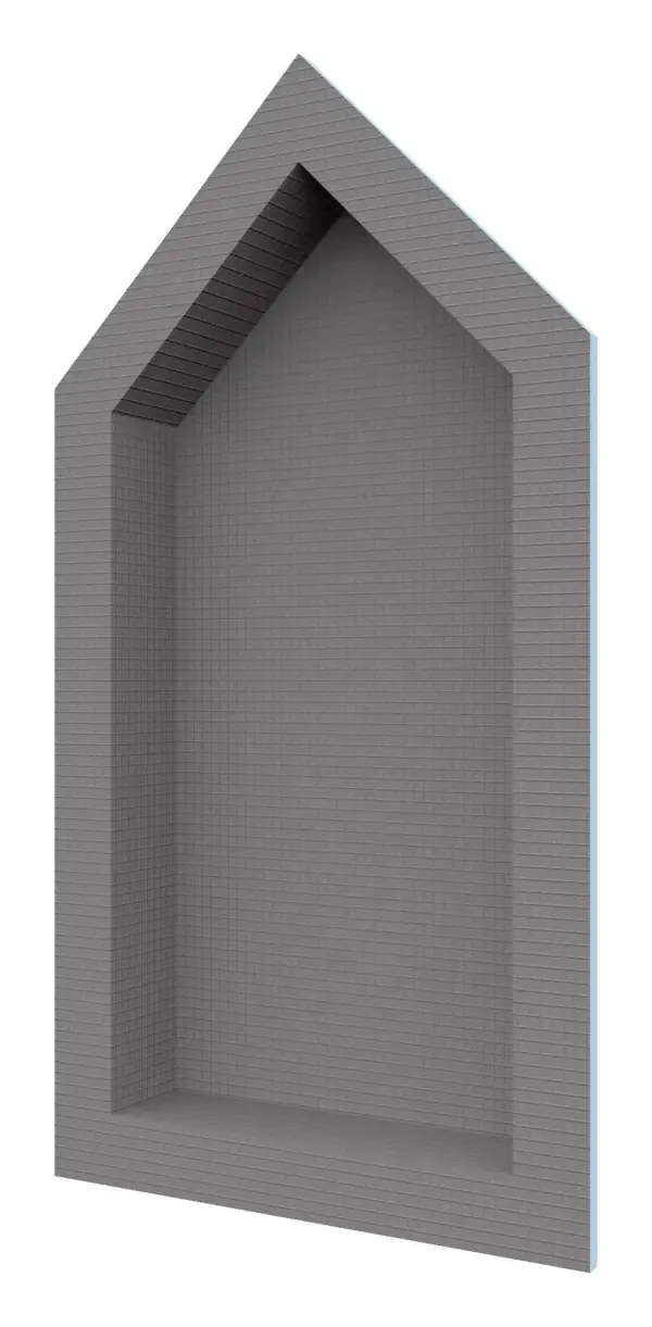 wedi cathedral shower niche 16 × 30 in.