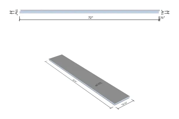 wedi Fundo shower extension panel 12 × 72 in.