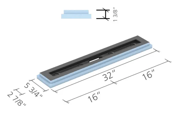 wedi Fundo Riolito Neo line drain module 32 in.