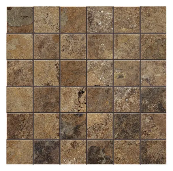 Hekla Magma 2 × 2 in. porcelain mosaic sheet