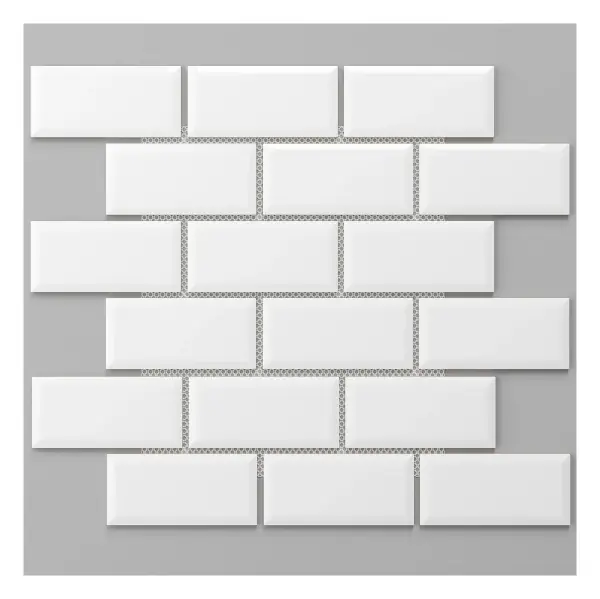 Bevelled Mosaic White sheet (porcelain)